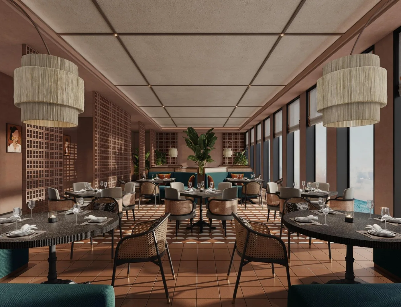 湛江 · Dinglong Thai Dining Hall — interior detail